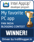 Intel My Favorite PC App IndiBlogger contest winner!