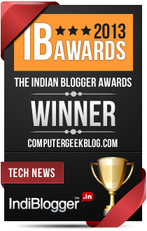 This blog won the 2013 Indian Blogger Awards - Tech News 