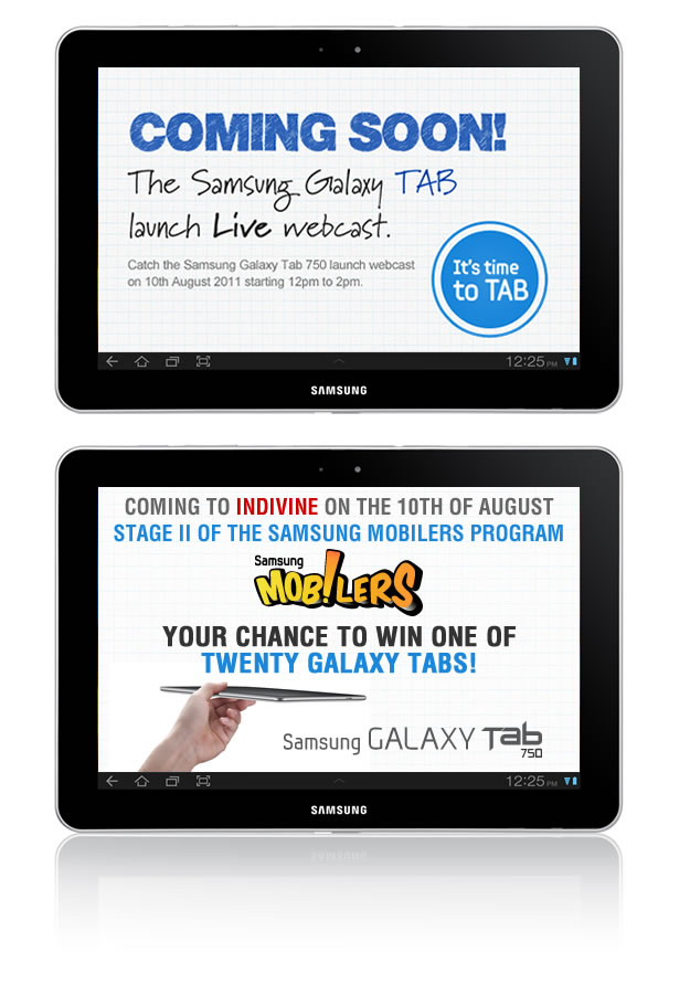 Samsung Galaxy Tab 750 Launch